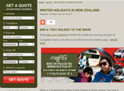 Win a 7 day snow holiday in New Zealand!