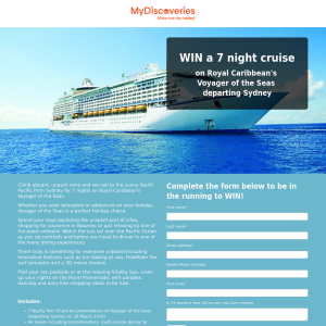 Win a 7 night cruise on Voyager of the Seas for 2
