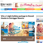 Win a 7 night holiday package to Hawaii thanks to Outrigger Resorts!