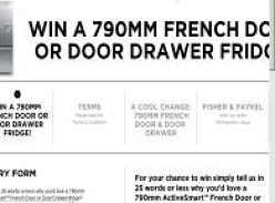 Win a 790mm Fisher & Paykel French door on door drawer fridge!