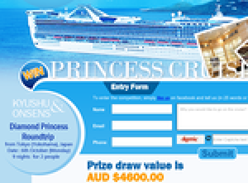Win a 9 night Ancient Capital Voyage cruise for 2 with Princess Cruises departing from Tokyo!