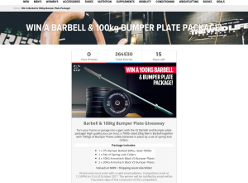 Win a Barbell & 100kg Bumper Plate Package