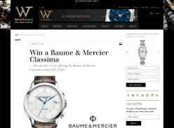 Win a Baume & Mercier Classima watch!
