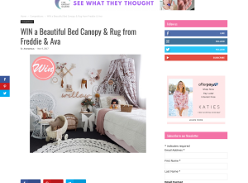 Win a Beautiful Bed Canopy & Rug from Freddie & Ava