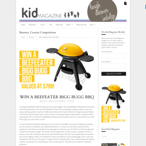 Win a BeefEater BIGG BUGG BBQ valued at $799