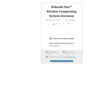 Win a 'Bokashi One' Kitchen Composting System!