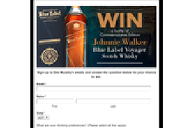 Win a bottle of 'commemorative edition' Johnny Walker Blue Label Voyager Scotch Whisky!