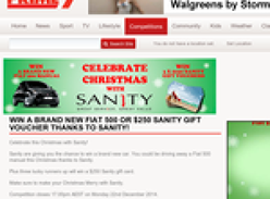 Win a Brand New Fiat 500 Manual or $250 Sanity gift card