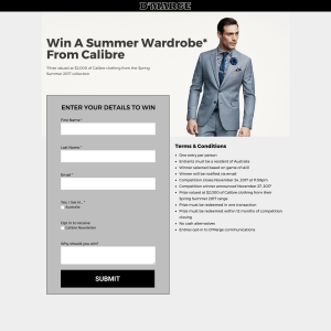 Win a Calibre Wardrobe