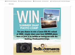 Win a Canon EOS M3, valued at $900!