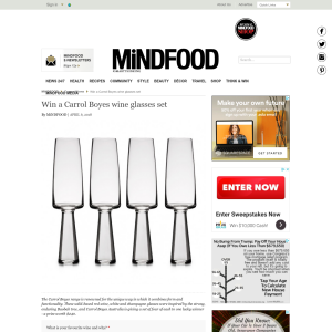 Win a Carrol Boyes wine glasses set