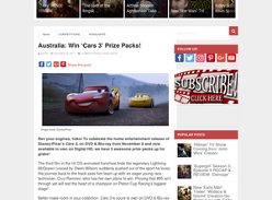 Win a Cars 3 prize packs
