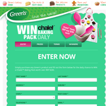 Win a Chalet baking pack daily!
