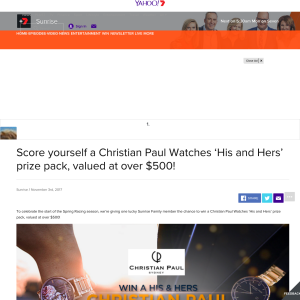 Win a Christian Paul Watches ‘His and Hers’ Prize Pack