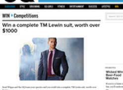 Win a complete TM Lewin suit, worth over $1,000!