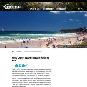 Win a Coolum Beach holiday & kayaking tour!