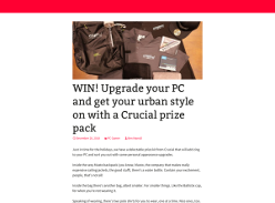 Win a Crucial PC upgrade prize pack