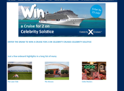 Win a Cruise for 2 on Celebrity Cruises - Celebrity Solstice + US$300 onboard spending credit!
