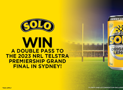 Win a Double Pass to 2023 NRL Grand Final in Sydney