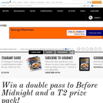 Win 1 of 10 double passes to 'Before Midnight' & a T2 prize pack!