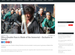 Win a Double Pass to Blade of the Immortal
