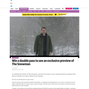 Win a double pass to see an exclusive preview of The Snowman