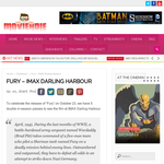 Win a Double Pass to see Fury at IMAX Darling Harbour