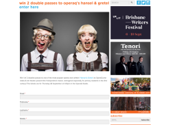 Win a double pass to see Hansel & Gretel @OperaQ
