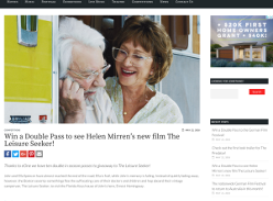 Win a Double Pass to see Helen Mirren’s new film The Leisure Seeker