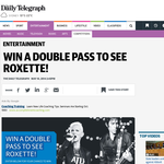 Win a Double Pass to see Roxette