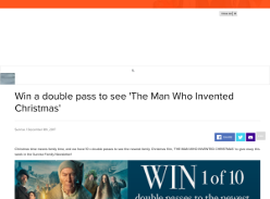 Win a double pass to see 'The Man Who Invented Christmas'
