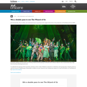 Win a double pass to see The Wizard of Oz