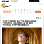 Win a double pass to The Theory of Everything.