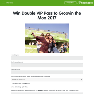 Win a double VIP pass to 'Groovin' The Moo' 2017! (Flights & Accommodation NOT Included)