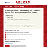 Win a Dream Trip to London for two.