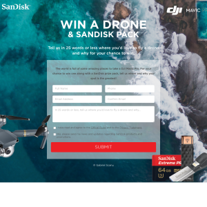Win a drone & a SanDisk pack!