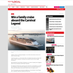 Win a family cruise aboard the Carnival Legend