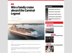 Win a family cruise aboard the Carnival Legend