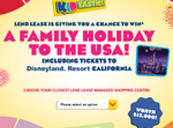 Win a family holiday to the USA including tickets to Disneyland California!