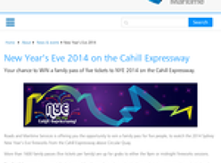 Win a family pass of 5 tickets to NYE 2014 on the Cahill Expressway!