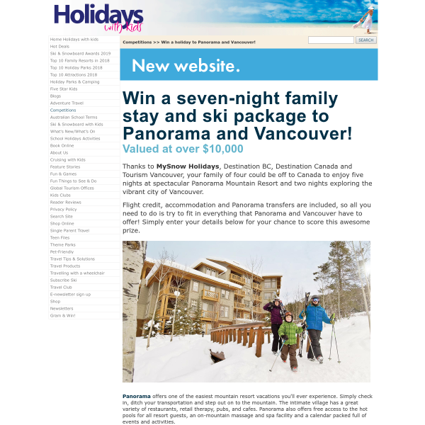 Win a Family Trip to Canada