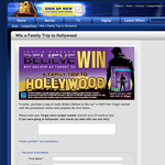 Win a family trip to Hollywood!