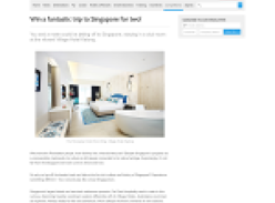 Win a fantastic trip to Singapore for 2!