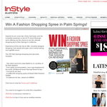 Win a fashion shopping spree in Palm Springs!