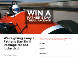 Win a Father's Day thrill package!