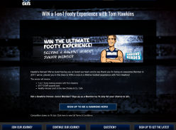 Win a football experience with Tom HAWKINS