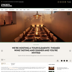 Win a Four Elements wine tasting & dinner