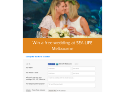 Win a free wedding at SEA LIFE Melbourne