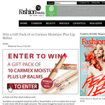 Win a Gift Pack of 10 Carmex Moisture Plus Lip Balms