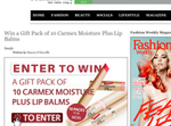 Win a Gift Pack of 10 Carmex Moisture Plus Lip Balms